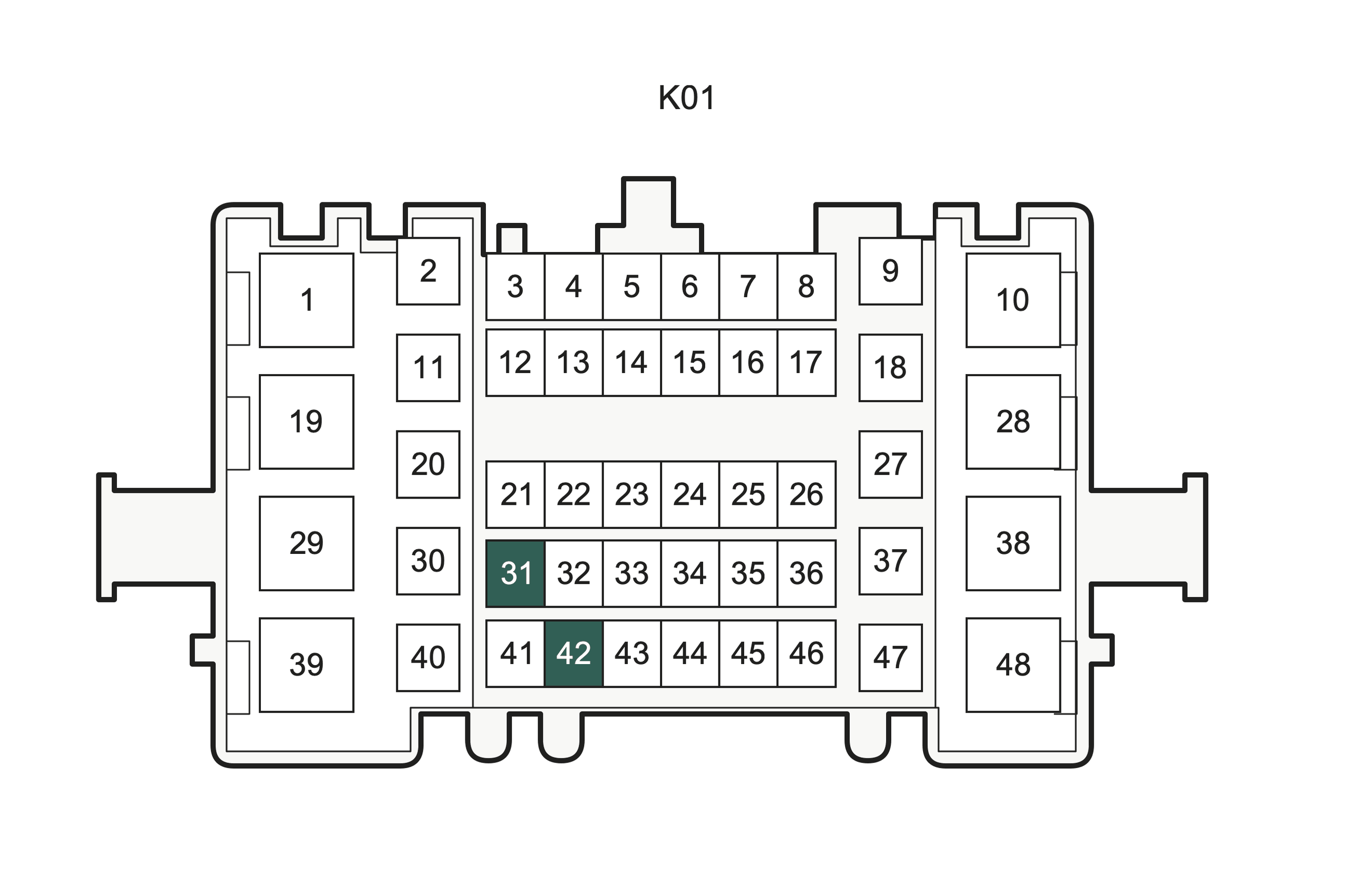 K01 · Connector reference