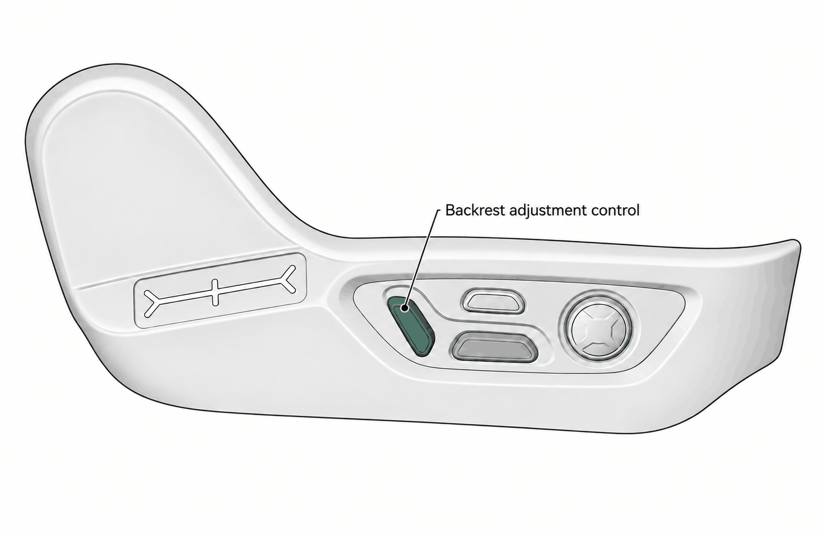 Backrest adjustment control